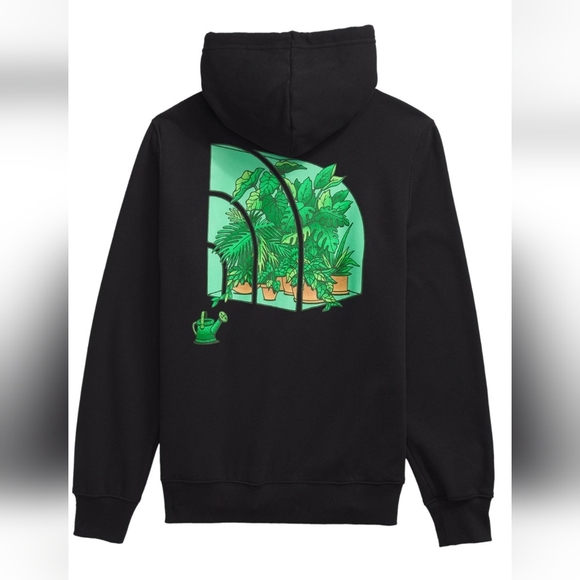 The North Face Crown Shyness Black Hoodie Plant Lover Unisex Mens XS Women S/M - Picture 5 of 13
